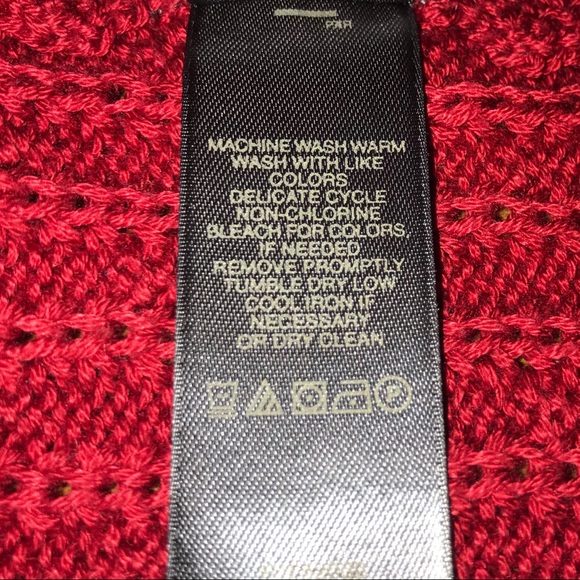 Liz Claiborne cable knit pullover red sweater - Picture 9 of 9